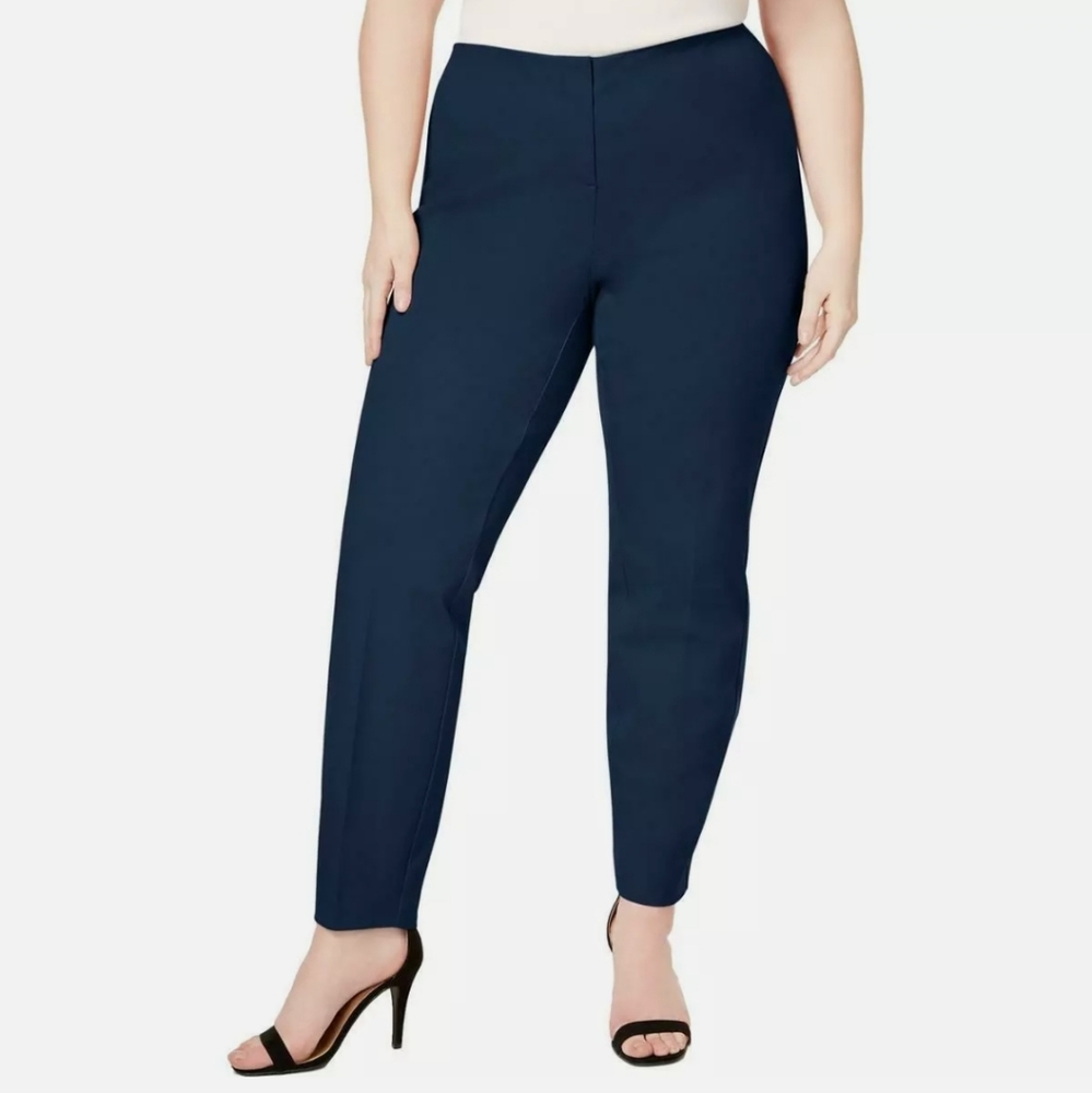 Alfani Navy Comfort Waist Skinny Leg Casual
